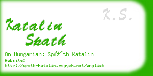 katalin spath business card